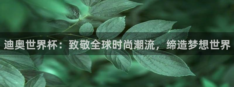 世界杯决赛直播：迪奥世界杯：致敬全球时尚潮流，缔造梦想世界